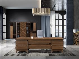 實(shí)木中式辦公桌