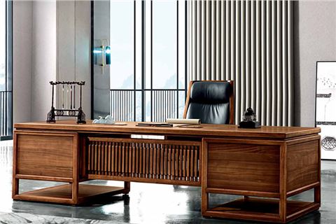 明代風格新中式實木大班臺楠木總裁辦公桌