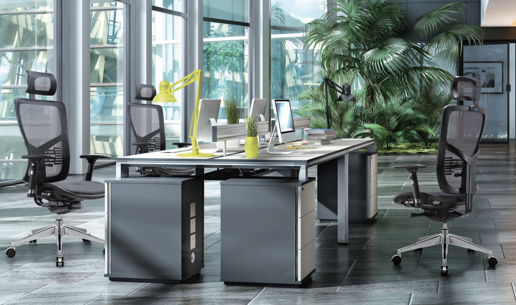 板式四人位辦公桌