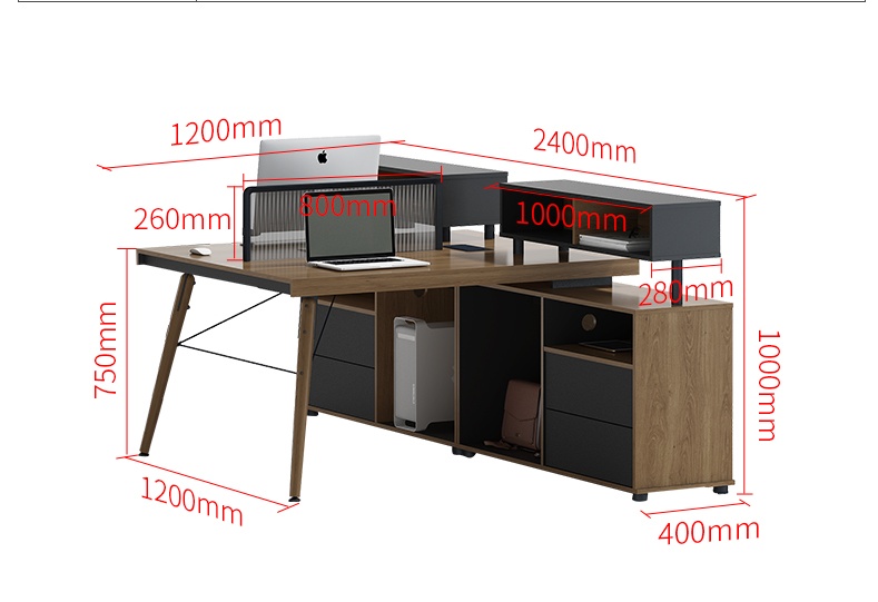 辦公桌椅組合電腦桌雙六6人簡約現(xiàn)代屏風(fēng)工作位四人位4職員桌