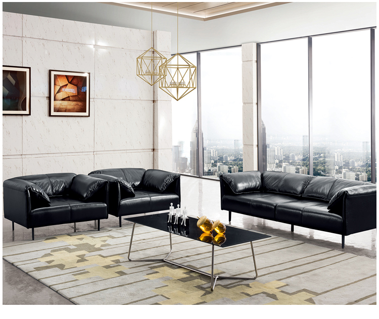 牛皮會客沙發/茶幾現代簡約真皮辦公商務沙發 牛皮會客沙發/茶幾現代簡約真皮辦公商務沙發