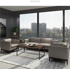 辦公沙發茶幾組合套裝簡約現代商務會客洽談接待室沙發